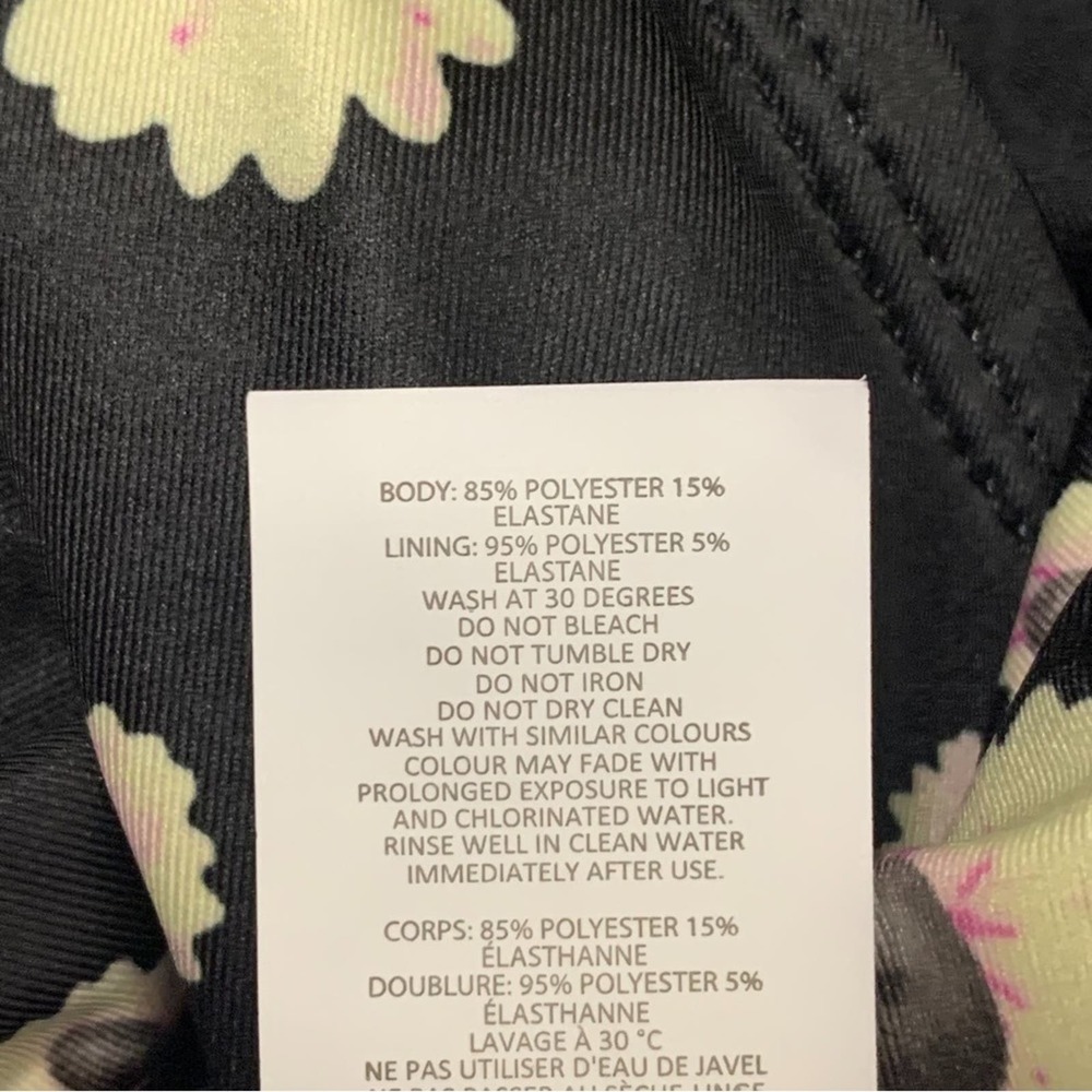 NWT Nasty Gal Recycled Daisy Print Tie Front High Thigh Swimsuit Size US 6 - Picture 8 of 10